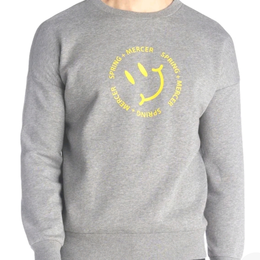 Spencer & Metcer‎ Men's Gray Crew Neck Fleece Sweatshirt NWT size XL